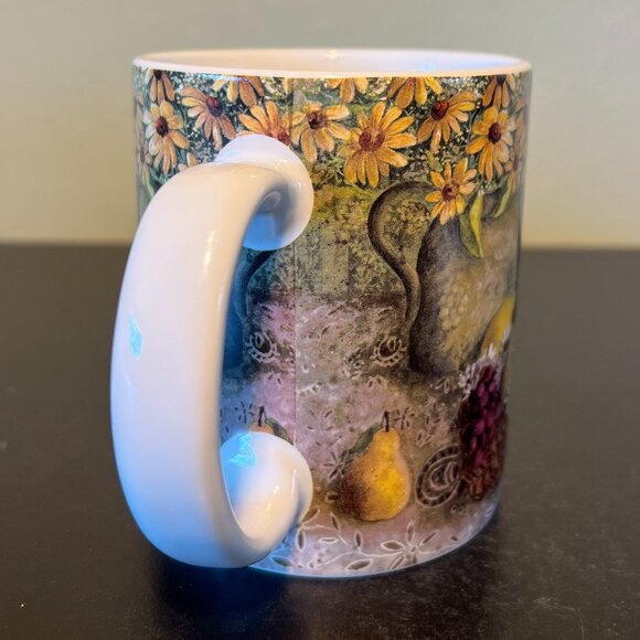 Vintage LANG & WISE “Roses and Pears” Ceramic Mug ~ Artwork by Anna Krajewski - Picture 8 of 13